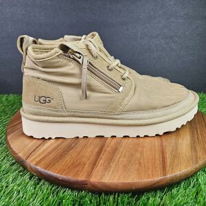 Ugg Neumel Zip MLT Boots Mens Size 8 Beige Lace Up Side Zip Booties 1102430